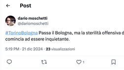 Torino-Bologna 0-2, le reazioni social: “L’attacco del Torino è preoccupante”