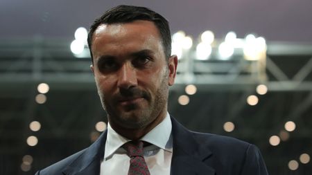 BERGAMO, ITALY - JUNE 04: AC Monza head coach Raffaele Palladino looks on during the Serie A match between Atalanta BC and AC Monza at Gewiss Stadium on June 04, 2023 in Bergamo, Italy. (Photo by Emilio Andreoli/Getty Images)