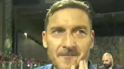 Totti protagonista in campo con il figlio: “Bello giocare con lui, deve divertirsi”