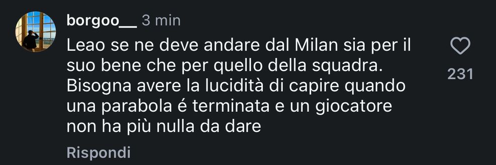 Tifosi furenti contro il Milan sui social: “Leao se ne deve andare. Vergognosi, fate schifo tutti”- immagine 2