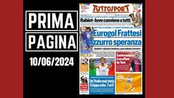 Prima pagina Tuttosport: “Eurogol Frattesi. Azzurro speranza”