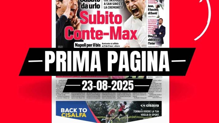 Prima pagina Corriere dello Sport, Allegri: 'Milan, senza limiti'