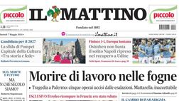 PRIMA PAGINA IL MATTINO OGGI: “Osimhen non basta, il solito Napoli ripreso nel recupero a Udine”