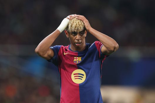 BARCELLONA, SPAGNA - 30 APRILE: Lamine Yamal del Barcellona. (Photo by Carl Recine/Getty Images) Barcellona