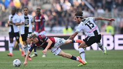 L’Udinese scappa, il Bologna la riprende, 1-1 al Dall’Ara