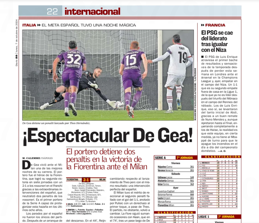 Anche i giornali spagnoli si inchinano a De Gea (FOTO) - immagine 1