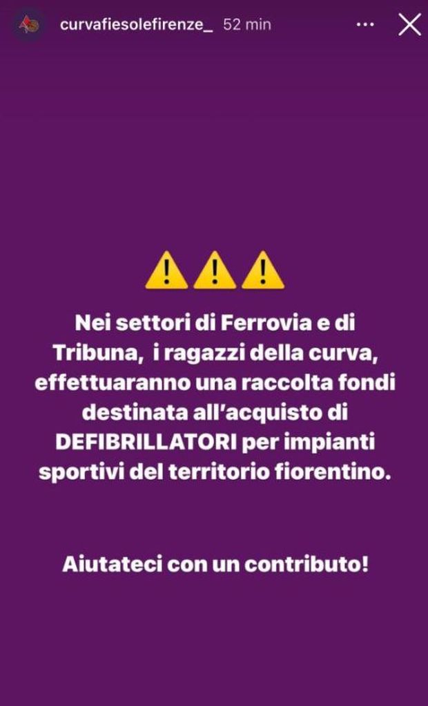 Storia raccolta fondi curva Fiesole