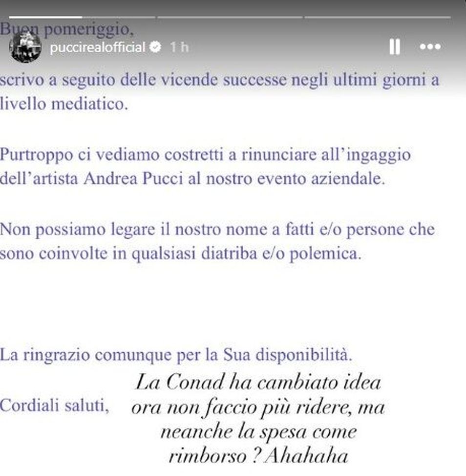 Pucci, polemica e rinuncia a Sanremo. Un noto marchio annulla la sua partecipazione ad un evento- immagine 3