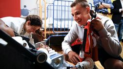 FantaCharity, donata una borsa di studio all’Ospedale Buzzi: anche Camarda in visita