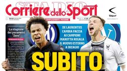 LA PRIMA PAGINA DEL CORRIERE DELLO SPORT: “De Laurentiis cambia faccia ai Campioni”