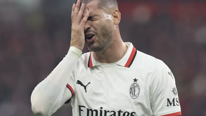Álvaro Morata AC Milan Bayer Leverkusen-Milan 1-0 Champions League 2024-2025