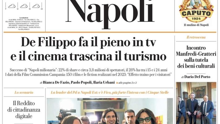 prima pagina la repubblica napoli