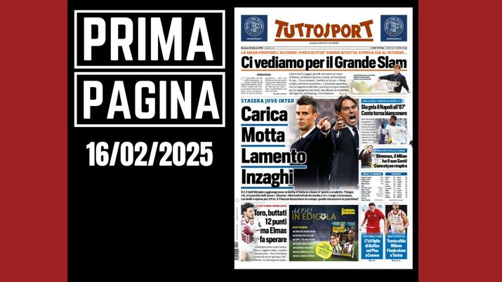 Prima pagina Tuttosport: Gimenez, il Milan ha il suo Santi. Conceicao respira