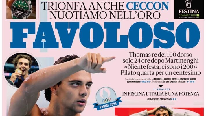 PRIMA PAGINA GAZZETTA DELLO SPORT OGGI: “Inzaghi al rinnovo, ci metto la firma”