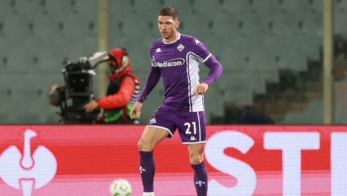 FLORENCE, ITALY - OCTOBER 2: Robin Gosens of ACF Fiorentina in action during the UEFA Conference League 2025/26 League Phase MD1 match between ACF Fiorentina and SK Sigma Olomouc at Stadio Artemio Franchi on October 2, 2025 in Florence, Italy. (Photo by Gabriele Maltinti/Getty Images) Vanoli: “In Conference out Gosens, Fazzini e Fagioli. Chi recupera per il Verona” - immagine 1