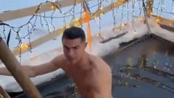 Cristiano Ronaldo e il suo Natale sulla neve…in mutande!