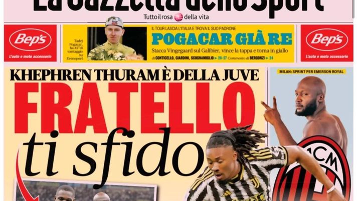 PRIMA PAGINA GAZZETTA DELLO SPORT OGGI: “Inzaghi al rinnovo, ci metto la firma”