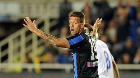 German Denis con l'Atalanta