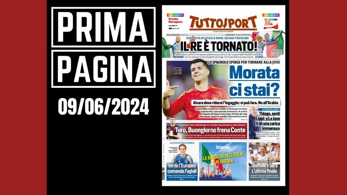 Prima pagina Tuttosport: Torino, Buongiorno frena Conte