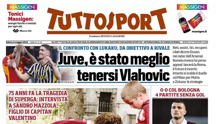 prima pagina tuttosport oggi