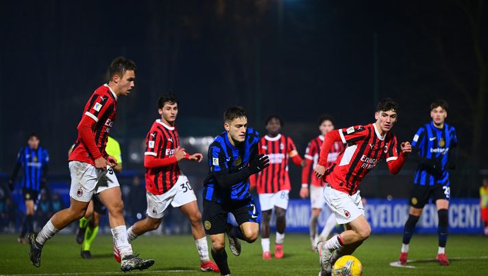 MILAN, ITALY - FEBRUARY 05: Thomas Berenbruch of FC Internazionale U20 in action during the Coppa Italia Primavera Match between FC Internazionale U20 and AC Milan U20 at Konami Youth Development Center on February 05, 2025 in Milan, Italy. (Photo by Mattia Pistoia - Inter/Inter via Getty Images)  Milan Inter Primavera