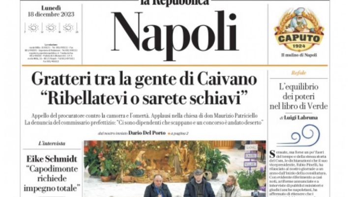prima pagina la repubblica