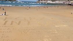 VIDEO FCIN1908 / “Forza Inter”: la scritta dei tifosi sulla spiaggia di La Concha