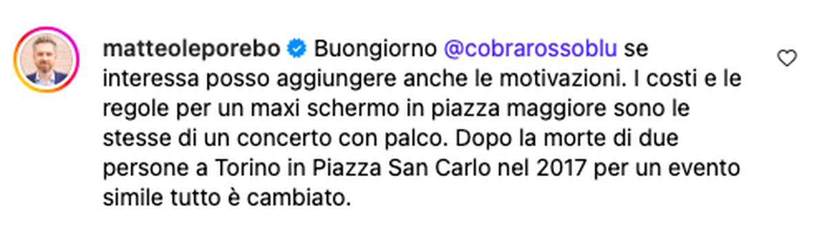 Finale di Coppa Italia, niente maxischermo in piazza: ecco perché- immagine 2