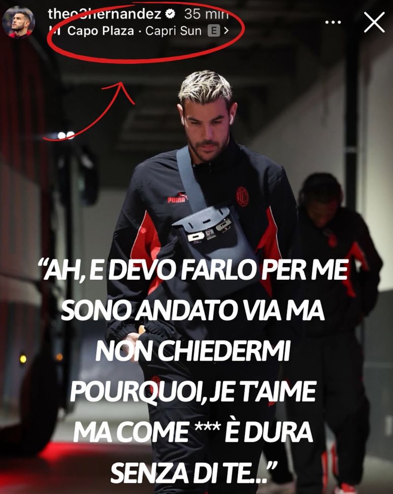 Credit: storia con grafica 'Pianeta Milan Official' theo-hernandez-social-storia-futuro-milan-rinnovo-contratto