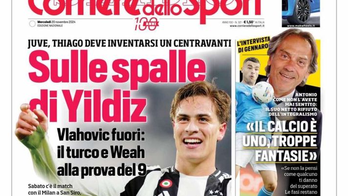 prima pagina corriere dello sport oggi