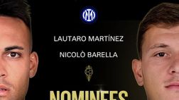 Barella e Lautaro candidati al pallone d’oro. L’Inter: “Orgogliosi di voi”