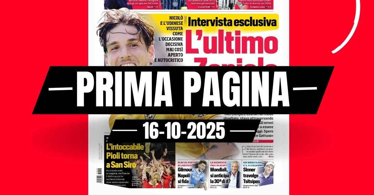 Prima pagina Corriere dello Sport: “Milan Fiorentina, l’intoccabile Pioli torna a San Siro” Prima pagina Corriere dello Sport: “Milan Fiorentina, l’intoccabile Pioli torna a San Siro”