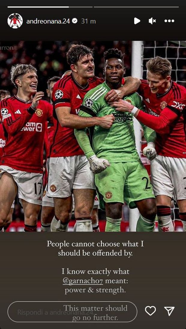 Onana difende Garnacho: “La gente non può scegliere per cosa dovrei offendermi”- immagine 2