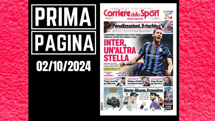 Prima Pagina Corriere dello Sport 2 ottobre