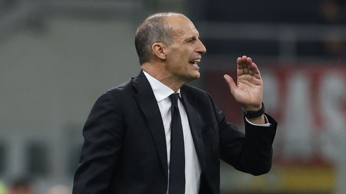 Massimiliano Allegri allenatore AC Milan durante Milan-Juventus di Serie A