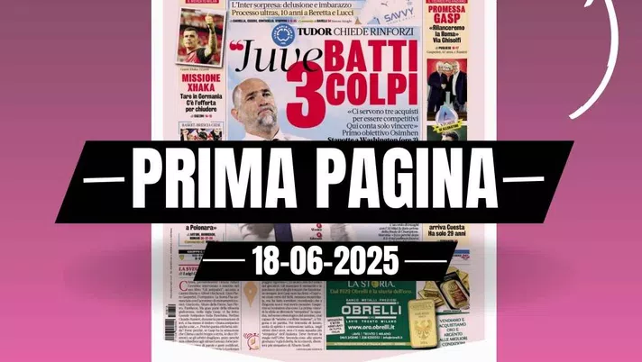 Prima pagina Gazzetta dello Sport: 'Milan, missione per Xhaka'
