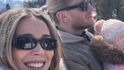 VIDEO / Relax sulla neve per Diletta Leotta, Loris Karius e la piccola Aria