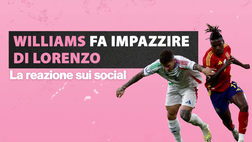 Di Lorenzo, Nico Williams lo fa impazzire: la reazione dei tifosi sui social