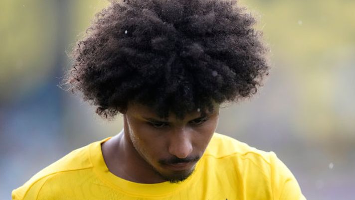 BAD RAGAZ, SWITZERLAND - AUGUST 1: Karim Adeyemi of Borussia Dortmund during a training session on August 1, 2024 in Bad Ragaz, Switzerland. (Photo by Carsten Harz/Getty Images) NEWS – Suslov, Taremi, Lautaro, Agoumé, Hernani, Man, Adeyemi, Di Lorenzo e occhio a Gaetano - immagine 1