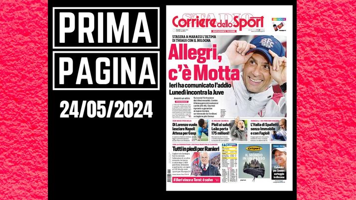 Prima Pagina Corriere dello Sport 24 maggio
