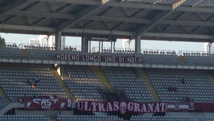 Torino-Pro Vercelli, il saluto del tifo granata a Moreno Longo: “Uno di noi” - immagine 1