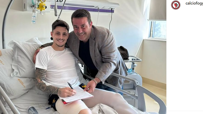 Serie C, l’ex granata Millico firma il rinnovo con il Foggia in ospedale Serie C, l’ex granata Millico firma il rinnovo con il Foggia in ospedale - immagine 1