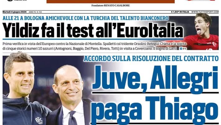prima pagina tuttosport oggi