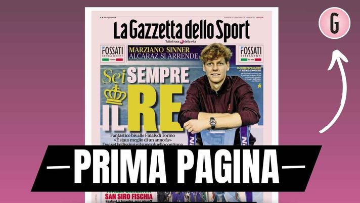 Prima pagina Gazzetta dello Sport: 'Italia umiliata, 'San Siro' fischia: ora i playoff'
