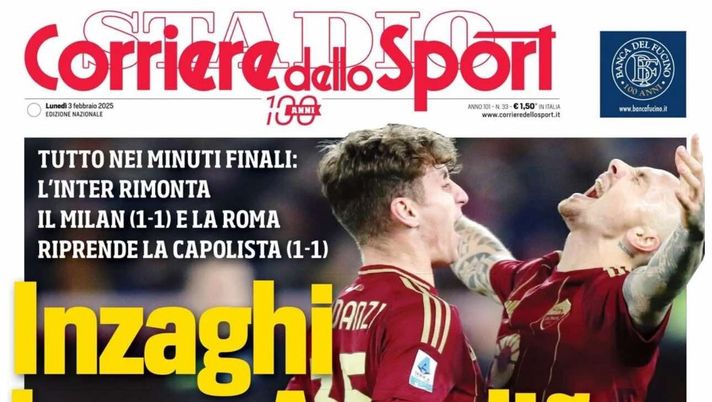 prima pagina corriere dello sport oggi