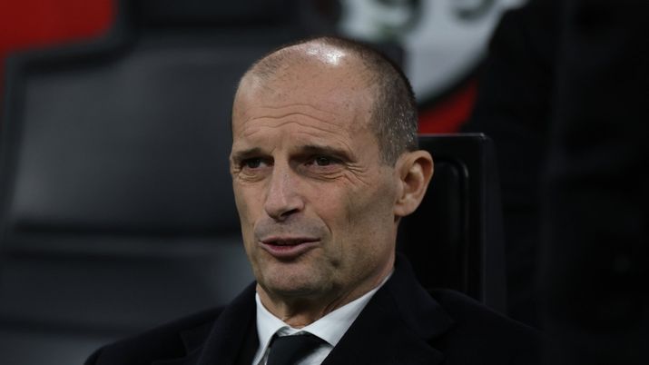 Massimiliano Allegri sulla panchina del Milan