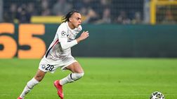 Lille-PSG, la gioia di Kylian Mbappe in tribuna dopo il gol del fratello Ethan